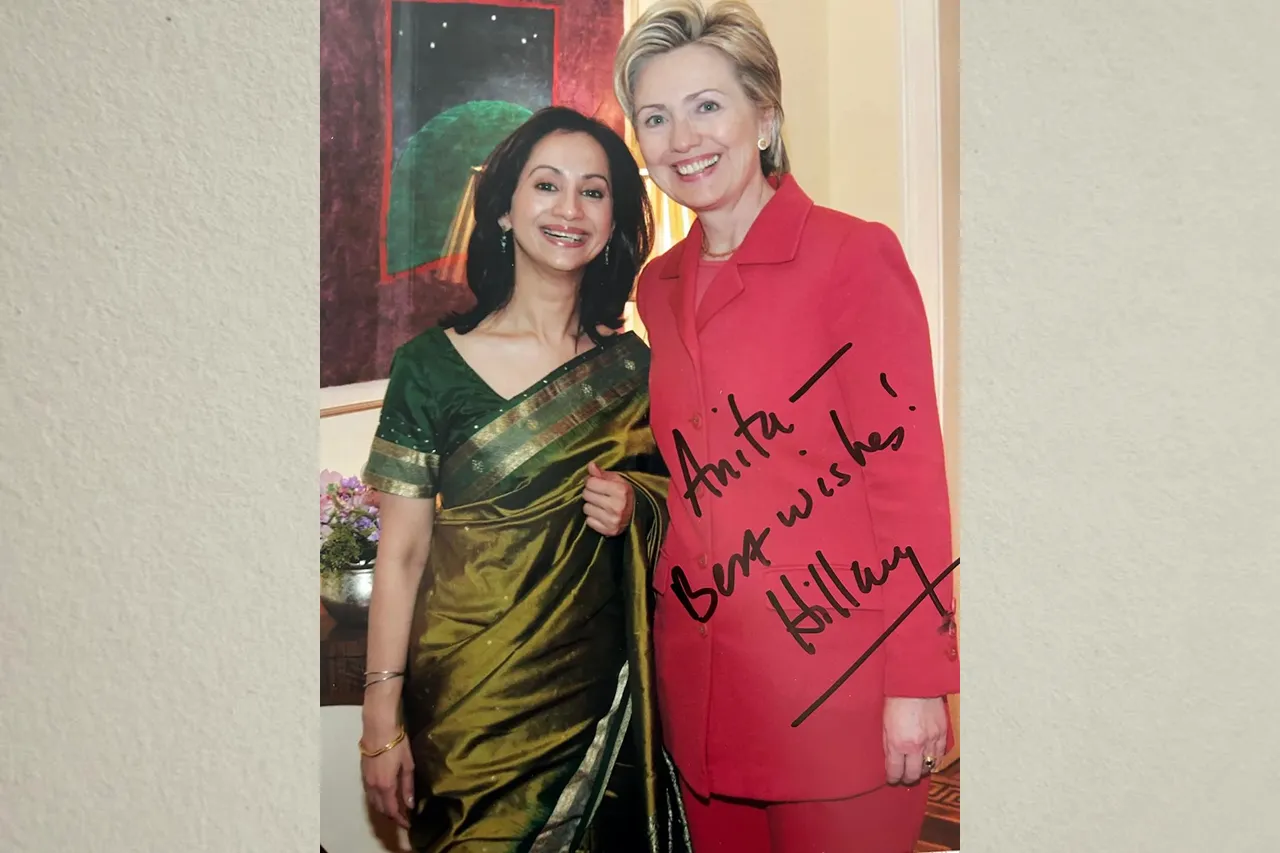 With Hillary Clinton during her 2008 Presidential campaign. I played a key role in the Asian American fundraising efforts across the New York tri-state area. It was a transformative experience—deepening my understanding of political engagement, community leadership, and the power of collective action.